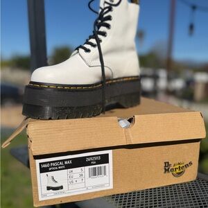 Dr. Martens Women's Pascal Max Optical White Lace Up Boots